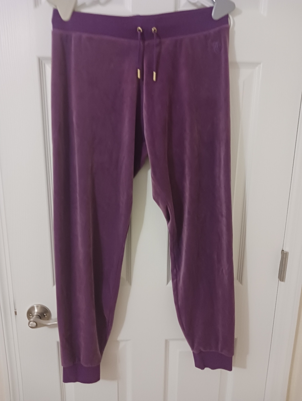 Juicy Couture - Y2k-Purple Velour Sport Pull-On Women's Jogger Pant sz Large